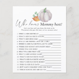 Witte pompoen - Wie weet mama beste spel