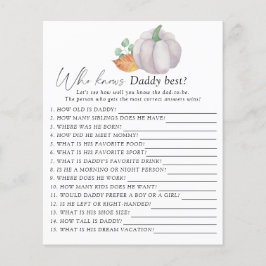 Witte pompoen - Wie weet papa beste spel