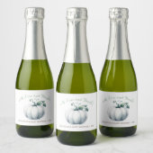 Witte Pompoen Wijnlabel – Herfst Baby Shower Favor Sparkling Wijnetiket (Flessen)