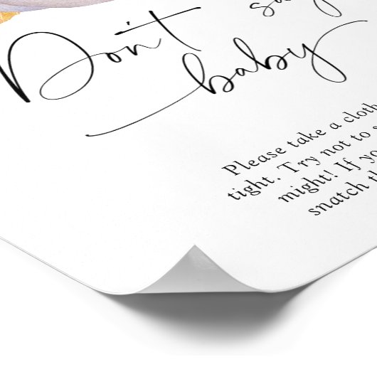 Witte pompoen - Zeg geen baby Poster (Hoek)