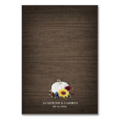 Witte Pompoen Zonnebloem Bruiloft Behuizing Kaarte Kaart (Achterkant)