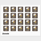 Witte Pompoen Zonnebloem Rozen Gouden Herfst Bruil Vierkante Sticker (Vel)