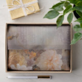 Witte Pompoenen Bloemen met  Tekst Decoupage Tissuepapier (Geschenk)