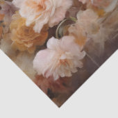 Witte Pompoenen Bloemen met  Tekst Decoupage Tissuepapier (Detail)