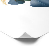 Witte pompoenen en eucalyptus greens herfst poster (Hoek)