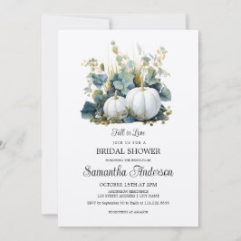 Witte pompoenen en eucalyptus greens Vrijgezellenf Kaart