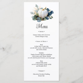 Witte pompoenen en eucalyptus greens Vrijgezellenf Menu