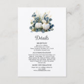 Witte pompoenen en eucalyptusdetails informatiekaartje (Voorkant)