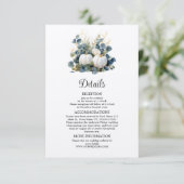 Witte pompoenen en eucalyptusdetails informatiekaartje (Staand voorkant)