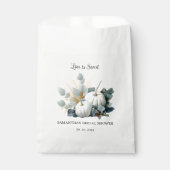 Witte pompoenen en eucalyptusgroene Bruidsdouche Bedankzakje (Voorkant)