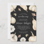 Witte Pompoenen Herfst Baby Shower Kaart (Voorkant)