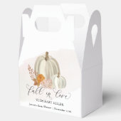 Witte Pompoenen Herfst in Liefde Baby shower Geper Bedankdoosjes (Geopend)