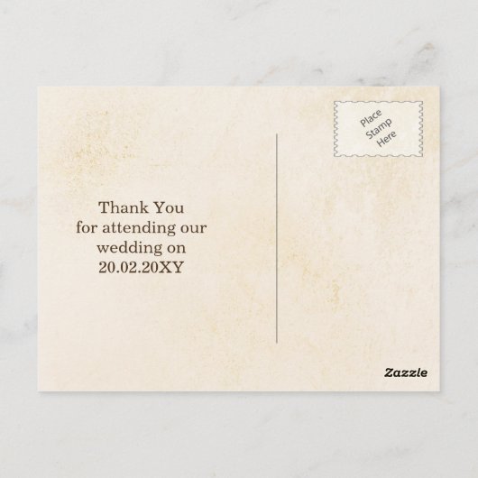 witte pompoenen herfst oogsten bruiloft dank u briefkaart (Achterkant)