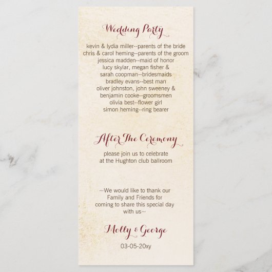 witte pompoenen herfst oogsten bruiloft programma' programmakaart (Achterkant)