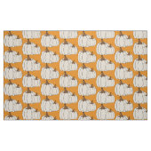 Witte pompoenen herfst sinaasappel stof (Fat Quarter)