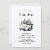 Witte pompoenen. Herfst verliefd. Herfst Vrijgezel Kaart (Voorkant)