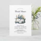 Witte pompoenen. Herfst verliefd. Herfst Vrijgezel Kaart (Staand voorkant)