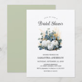 Witte pompoenen. Herfst verliefd. Herfst Vrijgezel Kaart (Voorkant / Achterkant)