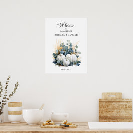 Witte pompoenen Herfst Vrijgezellenfeest Welkom Poster