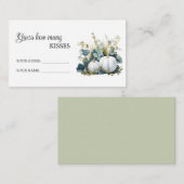 Witte pompoenen hoeveel kisses Vrijgezellenfeest s Informatiekaartje (Voorkant / Achterkant)