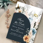 Witte pompoenen met wilde bloemen Save the Date Ka