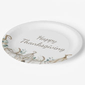 Witte Pompoenen Moderne Boerderij Happy Thanksgivi Papieren Bordje (Gekanteld)
