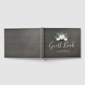 Witte pompoenen rustieke land herfst bruiloft gastenboek (Volledig)