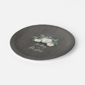 Witte pompoenen rustieke land Herfst geïnspireerd Papieren Bordje (Gekanteld)