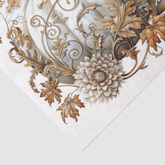 witte pompoenen tissuepapier (Detail)