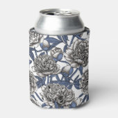 Witte pony bloemen blikjeskoeler (Blikje Voorkant)