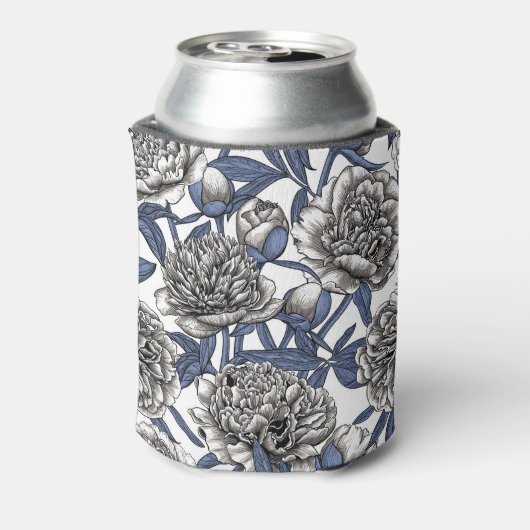 Witte pony bloemen blikjeskoeler (Blikje Achterkant)