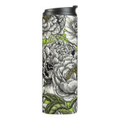 Witte pony-bloemen en -moten thermosbeker (Gedraaid links)