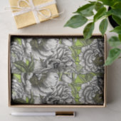 Witte pony-bloemen en -moten tissuepapier (Geschenk)