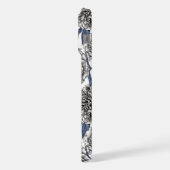 Witte pony bloemen iPhone hoesje (Linkerkant)