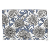 Witte pony bloemen kussensloop (Voorkant-Links)