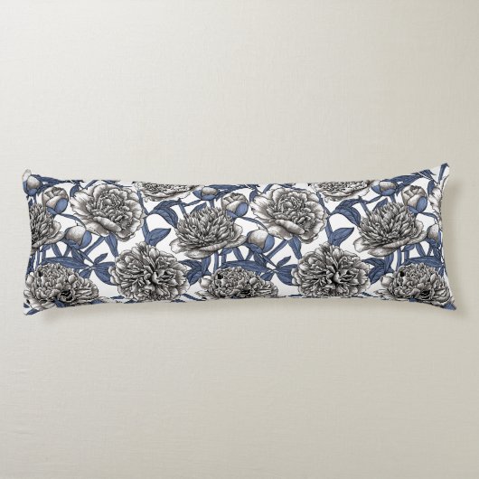 Witte pony bloemen lichaamskussen (Achterkant)