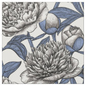 Witte pony bloemen stof (Close Up)