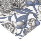 Witte pony bloemen tafelkleed (Gekanteld)