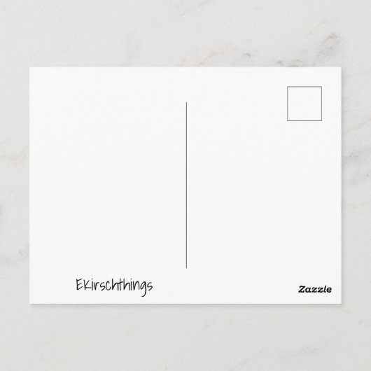 Witte Pony Briefkaart (Achterkant)