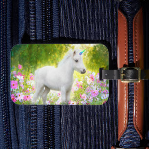 Witte Pony Eenhoorn Bagagelabel