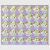 Witte Pony Eenhoorn Cadeaupapier (Vlak)