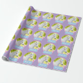 Witte Pony Eenhoorn Cadeaupapier (Uitgerold)