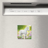 Witte Pony Eenhoorn Magneet (Insitu (Vaatwasser))