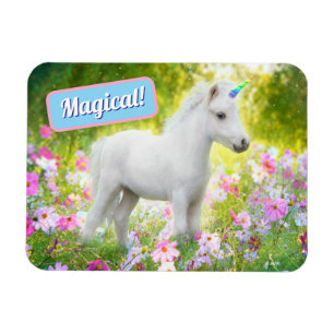 Witte Pony Eenhoorn Magneet