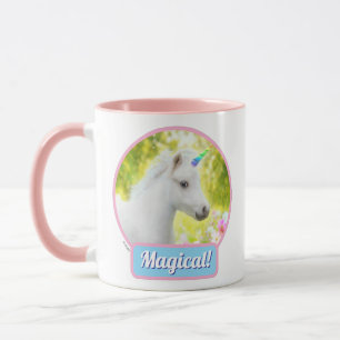 Witte Pony Eenhoorn Mok