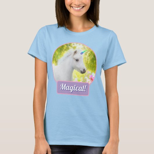 Witte Pony Eenhoorn T-shirt (Voorkant)