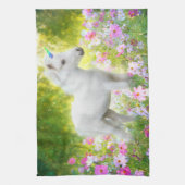 Witte Pony Eenhoorn Theedoek (Verticaal)