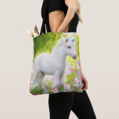 Witte Pony Eenhoorn Tote Bag (Dichtbij)