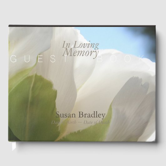 Witte pony in het liefhebben van geheugen Funeral  Gastenboek (Voorkant)