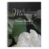 Witte pony in Loving Memory Memorial GuestBook Notitieboek (Voorkant)